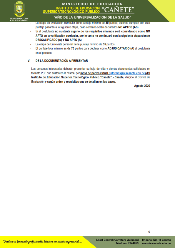 TERMINO DE REFERENCIA TDR 1 1 006